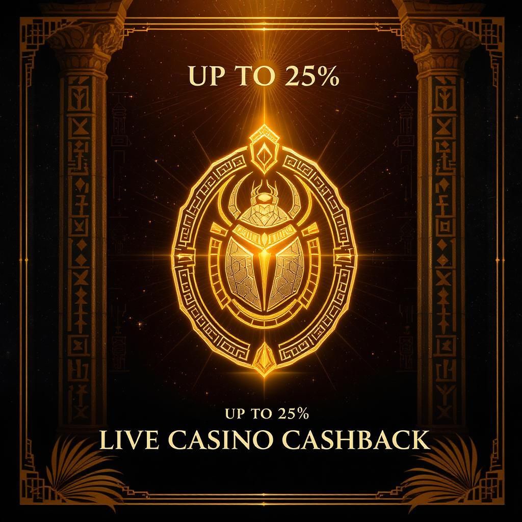 Up to 25% Live Casino Cashback